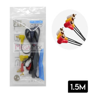 Cabo RCA + RCA 90° 1.5m LE-1009 - It- Blue 