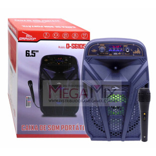 Caixa de Som Bluetooth 6,5" 15W D-S6105 - Grasep