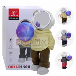 Caixa de Som Bluetooth RGB (Astronauta) 5W KA-8083 - Kapbom