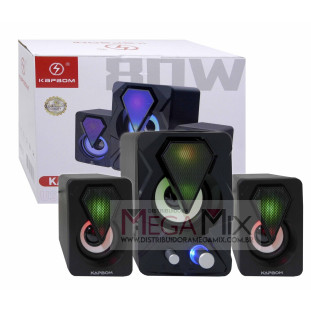 Caixa de Som Subwoofer USB 2.1 KA-171 - Kapbom