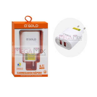 Carregador com 2 USB 4.1A CA34-4 - A'Gold 
