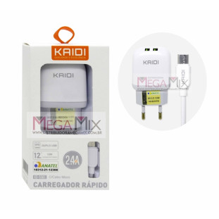 Carregador de Celular - Micro USB (V8) USB 2.4A  KD-556S - Kaidi