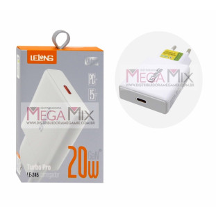 Carregador Turbo USB-C 20W LE-245 - Lelong