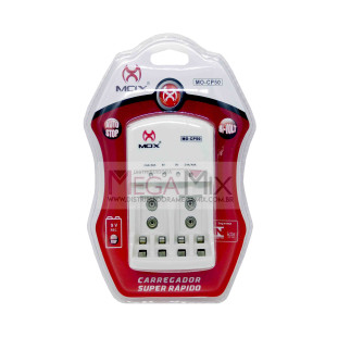 Carregador de Pilhas AA/AAA/9V MO-CP50 - Mox