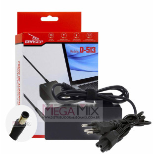 Fonte Carregador para Notebook HP 65W 3.5A 7.4x5.0mm D-513 - Grasep