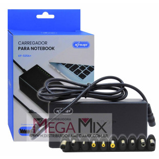 Fonte Carregador para Notebook Universal Bivolt KP-525A+ - Knup