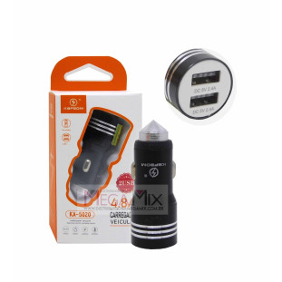 Carregador Veicular com 2 USB 4.8A KA-5020 - Kapbom
