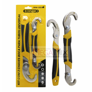 Kit de Chaves Boca Para Tubos Universal BOM-3212 - Bomvink