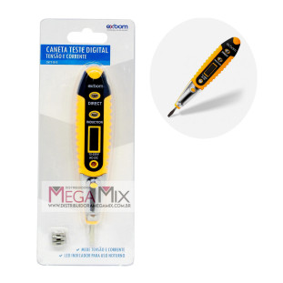 Detector Caneta de Teste Digital Tensão e Corrente CNTT-D10 - Exbom
