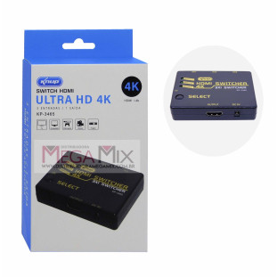 Switch HDMI Ultra HD 4K 3 Portas com Controle Remoto KP-3465 - Knup 