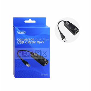 Conversor USB 2.0 para Rede RJ45 KP-AD105 - Knup