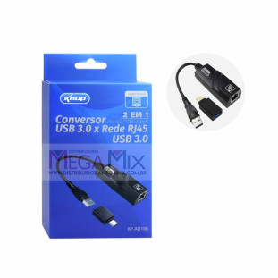 Conversor USB 3.0 para Rede RJ45 KP-AD106 - Knup