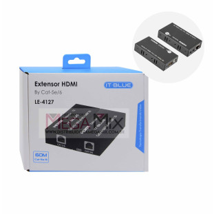 Extensor Hdmi 60 Metros Cat 5E/6 LE-4127 - It- Blue