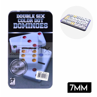 Dominó de Osso 7mm 28 Peças KA-1416 - Kapbom