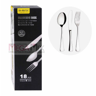 Jogo de Talheres Inox 18 Peças BM-F1074 - B-Max 