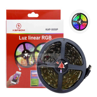 Fita de Led RGB 5M Smart Usb KAP-5050P - Kapbom