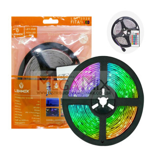 Fita de Led RGB 5W 5M c/controle LEY-3528 - Lehmox 