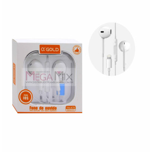 Fone de Ouvido Iphone c/ Microfone  FN-A79 - A'Gold
