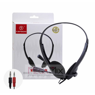 Fone de Ouvido com Microfone 2xP2 (3,5mm) KA-753 - Kapbom