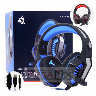 Fone de Ouvido Gamer PC/P4/X-one/Switch (USB + P3) KP-491 - Knup