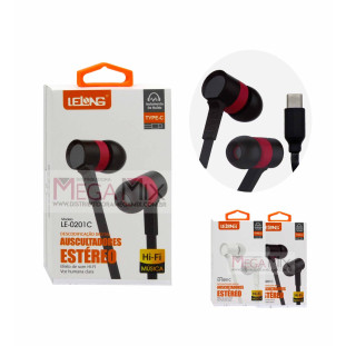 Fone de Ouvido Tipo C com Microfone LE-0201C - Lelong