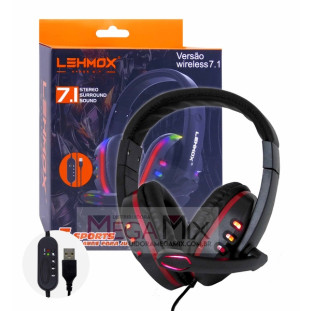 Fone de Ouvido Headset Gamer (USB) LEF-1040 - Lehmox