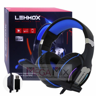 Fone de Ouvido Headset Gamer com Led (USB) LEY-2247 - Lehmox