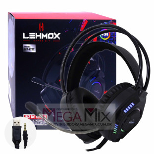 Fone de Ouvido Headset Gamer com Led  (USB + P3) LEY-2262 - Lehmox