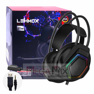 Fone de Ouvido Headset Gamer com Led  (USB + P3) LEY-2263 - Lehmox