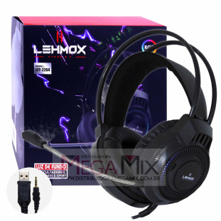 Fone de Ouvido Headset Gamer com Led  (USB + P3) LEY-2264 - Lehmox