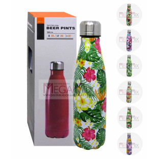 Garrafa Térmica Inox Estampada 500ml H-2068