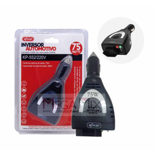 Inversor de Potência Automotivo 75W 12V 220V KP-552 - Knup