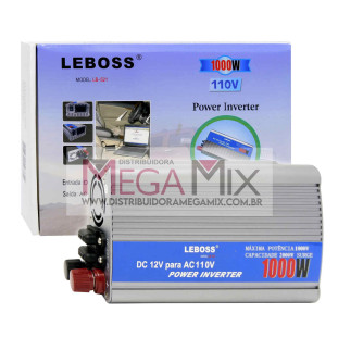 Inversor de Potência 1000W - 12V - 110V DC LB-521