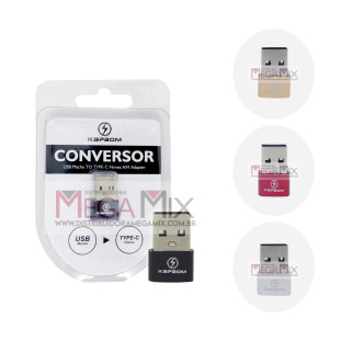 Conector OTG Tipo-C Fêmea para USB Macho KA-21- Kapbom