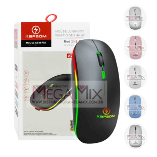 Mouse Gamer Sem Fio Recarregável (Wireless e Bluetooth) KA-618 - Kapbom
