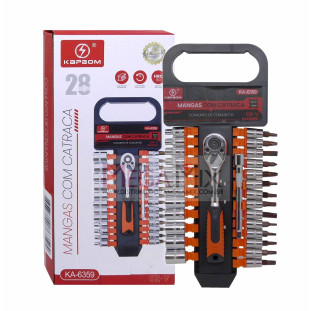 Kit de Chaves Catraca 28 Peças KA-6359 - Kapbom