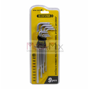 Kit Chave Torx 9 Peças BOM-3207 - Bomvink