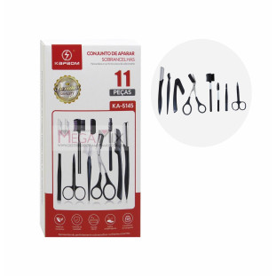 Kit para Sobrancelha com 11 Peças KA-5145 - Kapbom