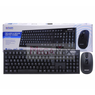 Kit Teclado e Mouse sem Fio BK-S1000K - Exbom