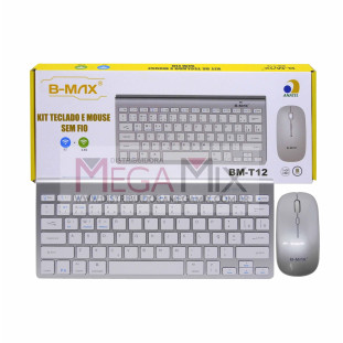 Kit Teclado e Mouse Bluetooth BM-T12 - B-Max