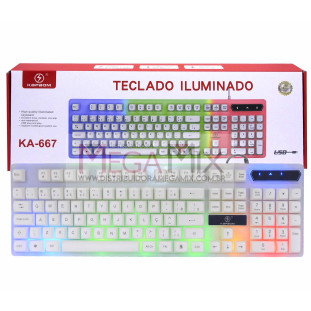 Teclado Gamer USB RGB KA-667 - Kapbom