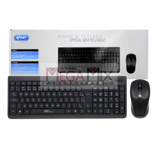 Kit Teclado e Mouse sem fio KP-2012 - Knup