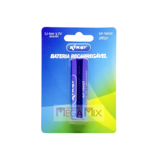 Bateria Recarregável Lanterna Tática 3.7V 3800mah KP-18650 - Knup