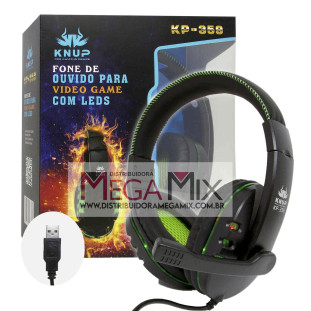 Fone de Ouvido Headset Gamer (USB) KP-359 - Knup