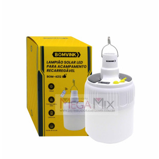 Lâmpada de Emergência Recarregável Solar 5W BOM-4212 - Bomvink