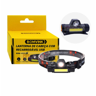 Lanterna Recarregável de Cabeça BOM-4005 - Bomvink