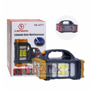Lanterna Solar Recarregável 25W KA-L6771- Kapbom