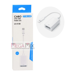 Cabo Adaptador OTG USB para Iphone IOS LE-0158 - It-Blue