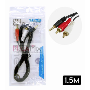 Cabo de P2 + 2 RCA 1.5m LE-1008-1 - It-Blue