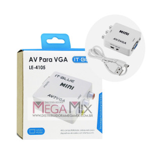 Adaptador Conversor AV para VGA LE-4105 - It-Blue